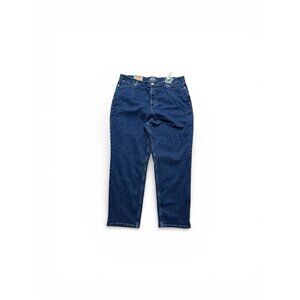 L.L.Bean 207 Vintage Jeans High Rise Straight Leg Washed Indigo 20W Reg NWT